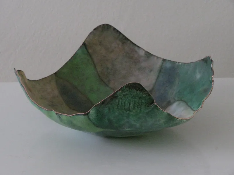 Haman's Ashtray — enamel by Judy Stone