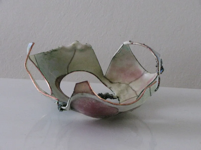 Holes Exploration 1 — enamel by Judy Stone