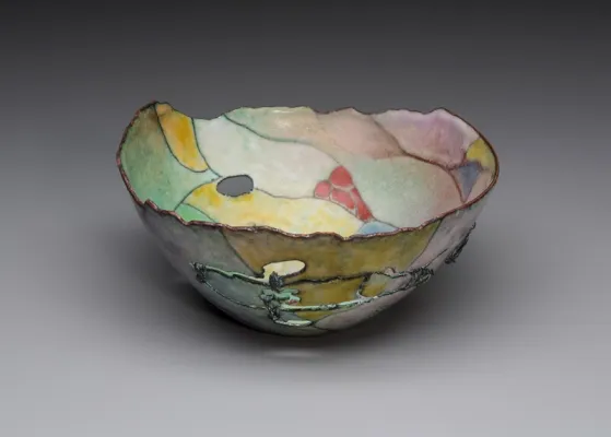 Kavala 2 — enamel by Judy Stone