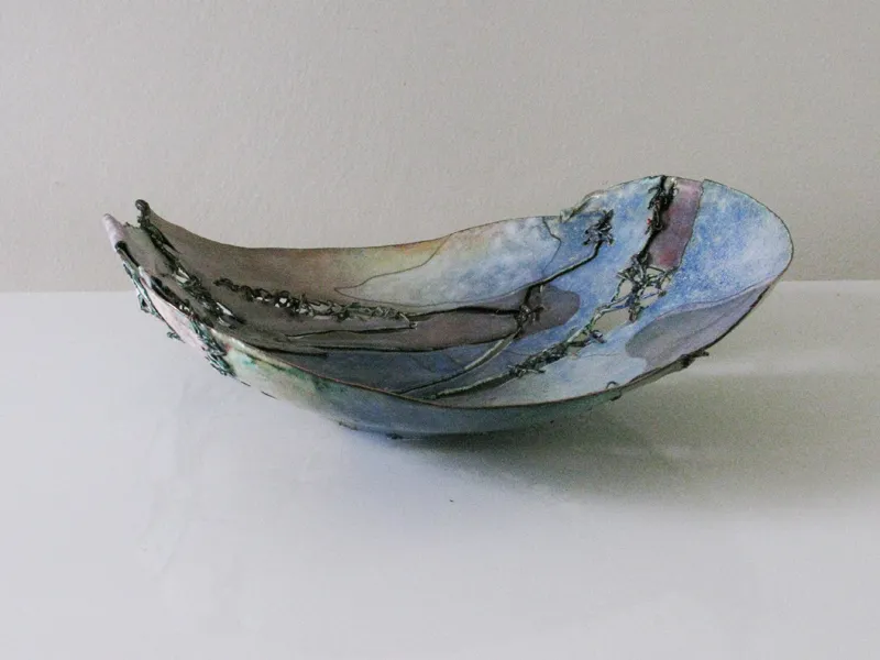 Santa Domingo 4 — enamel by Judy Stone